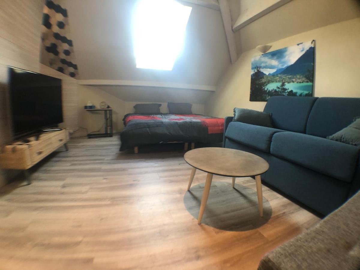 Au Bord Du Lac D'Annecy, Logement Type Loft, Dans Residence Avec Plage Et Ponton Privee Duingt Eksteriør bilde